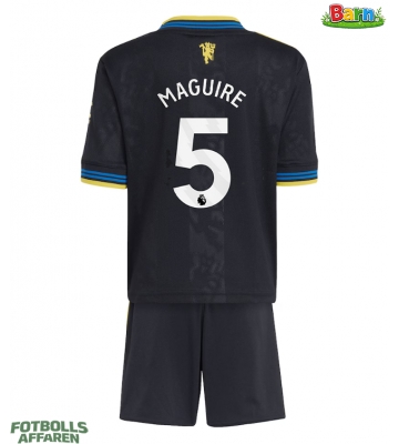 Manchester United Harry Maguire #5 Tredjeställ Barn 2025-26 Kortärmad (+ Korta byxor)